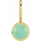 14K Yellow Gold Natural Chrysoprase Charm/Pendant