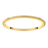 14K Yellow Gold 1 mm Half Round Band Size 2.5