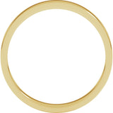 14K Yellow Gold 3 mm Flat Band Size 9