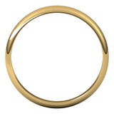 14K Yellow Gold 3.5 mm Half Round Band Size 8.5