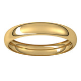 10K Yellow Gold 3.5 mm Half Round Band Size 9.5