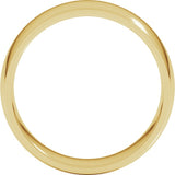 14K Yellow Gold 6.5 mm Lightweight Comfort-Fit Half Round Band Size 8.5