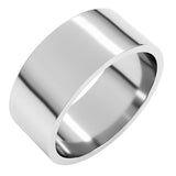 14K White Gold 8 mm Flat Band Size 8.5