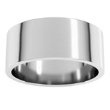 14K White Gold 8 mm Flat Band Size 8.5