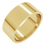 14K Yellow Gold 8 mm Flat Band Size 10.5