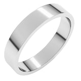 14K White Gold 4 mm Flat Band Size 7.5
