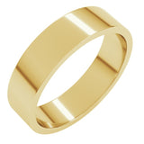 14K Yellow Gold 5 mm Flat Band Size 9.5