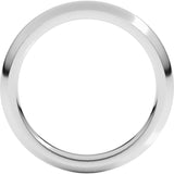 14K White Gold 3 mm Comfort-Fit Half Round Band Size 6.5
