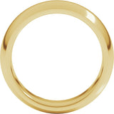 14K Yellow Gold 7 mm Comfort-Fit Half Round Band Size 12.5