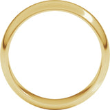 14K Yellow Gold 6 mm Half Round Band Size 7.5