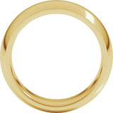 14K Yellow Gold 8 mm Comfort-Fit Half Round Band Size 10.5