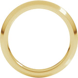 14K Yellow Gold 3 mm Comfort-Fit Half Round Band Size 11.5