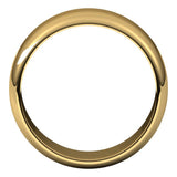 10K Yellow Gold 8 mm Half Round Band Size 7.5
