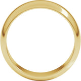 14K Yellow Gold 7 mm Half Round Band Size 8.5