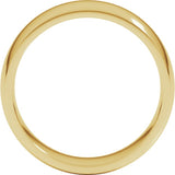 18K Yellow Gold 7 mm Lightweight Comfort-Fit Half Round Band Size 7