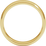 18K Yellow Gold 6 mm Lightweight Comfort-Fit Half Round Band Size 11