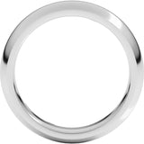 10K White Gold 5 mm Comfort-Fit Half Round Band Size 10.5