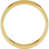10K Yellow Gold 6 mm Stepped-Edge Flat Band Size 9