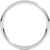14K White Gold 1.5 mm Comfort-Fit Full Round Band Size 10
