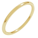 14K Yellow Gold 1.5 mm Comfort-Fit Full Round Band Size 4.5