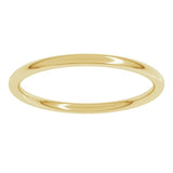 18K Yellow Gold 1.5 mm Comfort-Fit Full Round Band Size 4.5