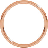 14K Rose Gold 1.5 mm Comfort-Fit Full Round Band Size 5