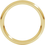 18K Yellow Gold 2 mm Comfort-Fit Full Round Band Size 9