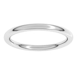 Sterling Silver 2 mm Comfort-Fit Full Round Band Size 9