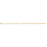 14K Yellow Gold 1/4 CT Natural Diamond Link 7" Bracelet
