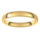 14K Yellow Gold 3.5 mm Comfort-Fit European-Style Band Size 8