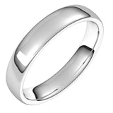 Platinum 4.5 mm Comfort-Fit European-Style Band Size 10