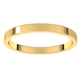 18K Yellow Gold 2 mm Flat Band Size 5.5