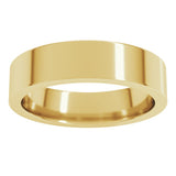 10K Yellow Gold 5 mm Comfort-Fit Flat Band Size 10.5