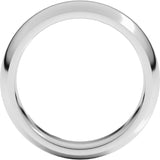 10K White Gold 6 mm Comfort-Fit Half Round Band Size 10.5