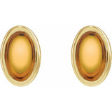 14K Yellow Gold Natural Citrine Earrings