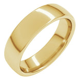 14K Yellow Gold 5.5 mm Comfort-Fit European-Style Band Size 8.5