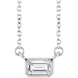 Sterling Silver 1/3 CT Lab-Grown Diamond 18" Necklace