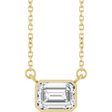 14K Yellow Gold 1 1/8 CT Lab-Grown Diamond 18" Necklace