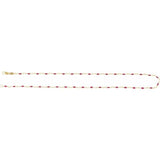 14K Yellow Gold-Filled 1.6 mm Pink Enamel Bead Paperclip-Style 18" Chain