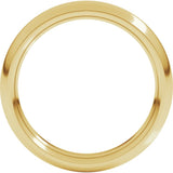 14K Yellow Gold 3.5 mm Comfort-Fit Half Round Band Size 11.5
