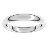 18K White Gold 3.5 mm Comfort-Fit Half Round Band Size 11