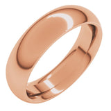 14K Rose Gold 5.5 mm Comfort-Fit Half Round Band Size 4