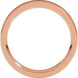 14K Rose Gold 3.5 mm Comfort-Fit Flat Band Size 4