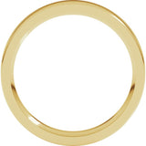 14K Yellow Gold 3.5 mm Comfort-Fit Flat Band Size 5.5