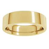 10K Yellow Gold 5.5 mm Comfort-Fit Flat Band Size 6.5