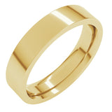 14K Yellow Gold 4.5 mm Comfort-Fit Flat Band Size 6