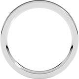 14K White Gold 3.5 mm Comfort-Fit Flat Band Size 7.5
