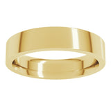 18K Yellow Gold 4.5 mm Comfort-Fit Flat Band Size 7.5