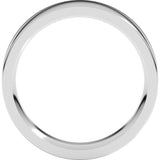 14K White Gold 5.5 mm Comfort-Fit Flat Band Size 7