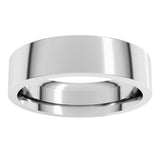14K White Gold 5.5 mm Comfort-Fit Flat Band Size 7
